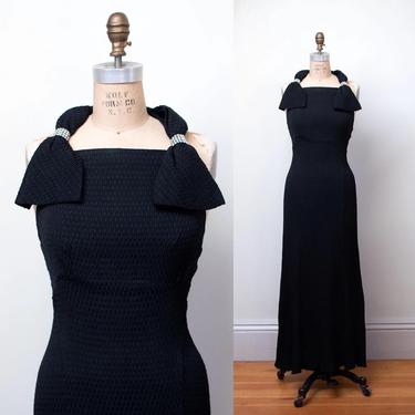 1930s Black Crepe Gown 