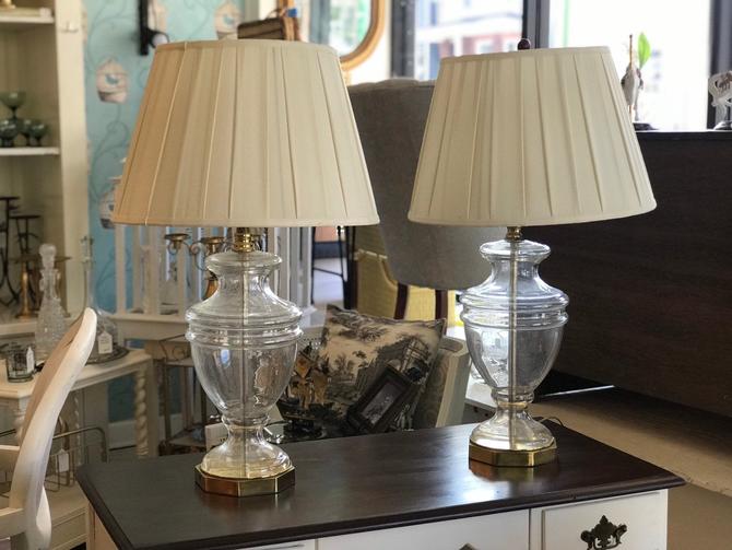 Clear Glasa Urn Table Lamps By, Table Lamps Chicago Il