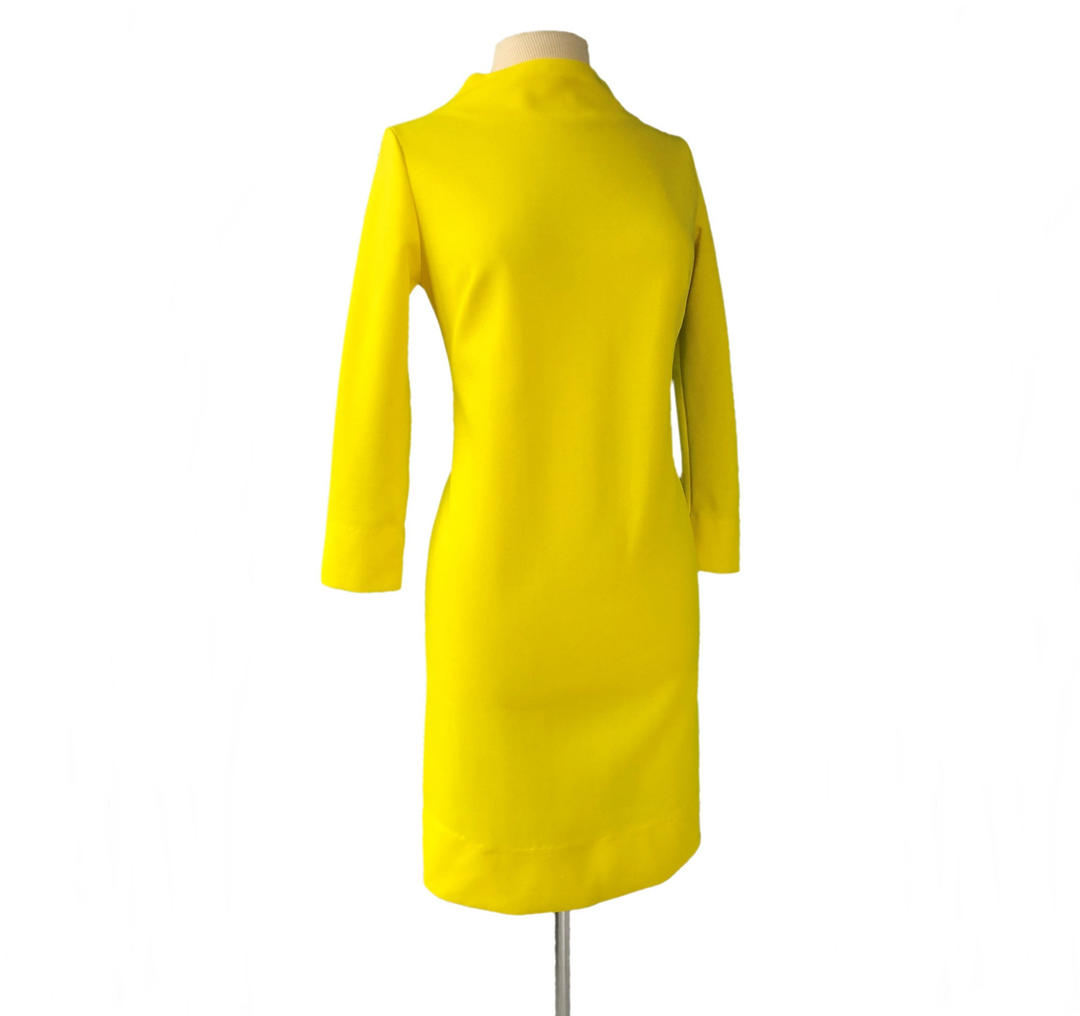 Vintage 60s lemon yellow dress/ long sleeve/ bright and sunny ...