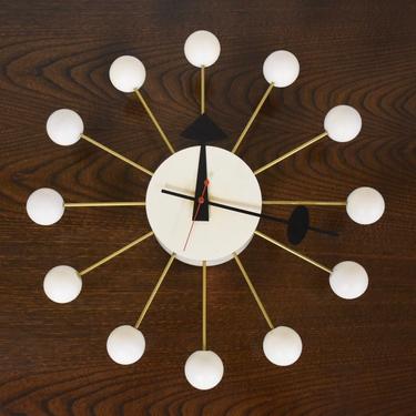 White George Nelson Ball Clock for Howard Miller 