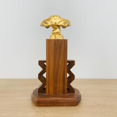 Vintage Gold 1940s Automobile Trophy 