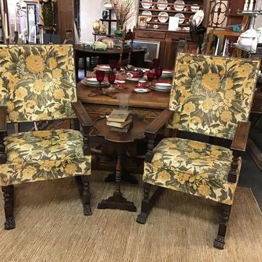 Antique Spanish Revival Highback Armchairs (pair) | 19th cen.