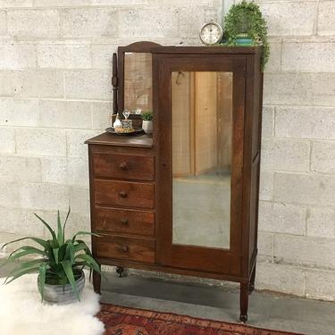 LOCAL PICKUP ONLY ———— Antique Mirrored Armoire 