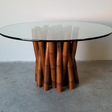 Vintage Sculptural Antonio Budji Layug Round Dining Table 