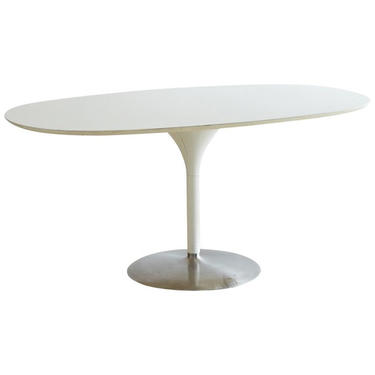 Contemporary Eero Saarinen Style Oval Tulip Table by ErinLaneEstate