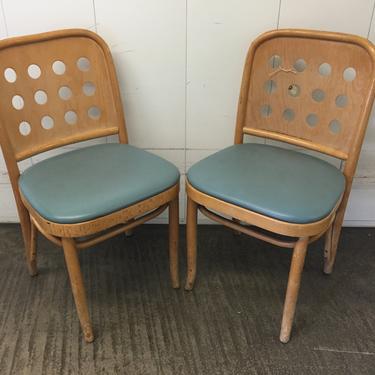 Pair Original Josef Hoffmann Oswald Haerdtl Thonet Side Chairs