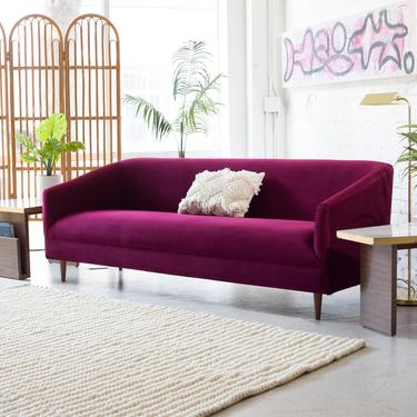 Raspberry Velvet Sofa
