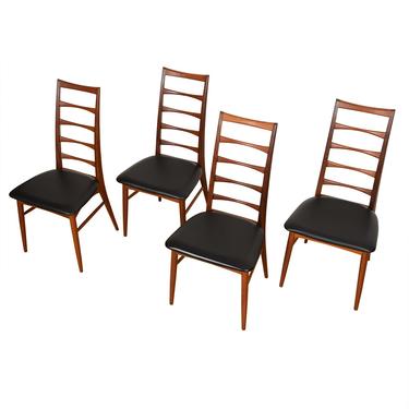 Set of 4 Side Koefoed Hornslet Danish Teak Dining Chairs