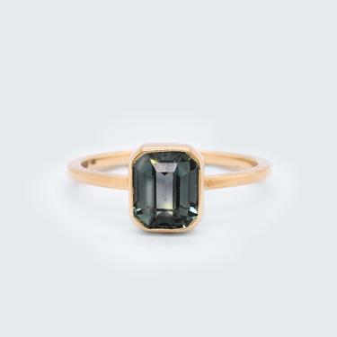 Jane Emerald-Cut 1.75ct Montana Sapphire Engagement Ring