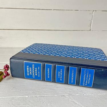 Vintage 1984 Blue Readers Digest Condensed Book, Volume 3 // Vintage Blue Monogram Book // Vintage Blue Book For Bookshelf // Perfect Gift 