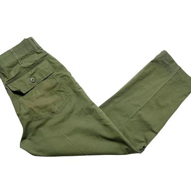 Vintage 1970s US Army OG-507 Field Trousers / Pants ~ measure 28.5 x 28 ~ Post Vietnam War ~ 28 29 Waist 