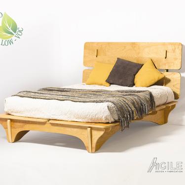 MUSCARI Platform Bed Frame // VOC Free and All Natural Finishes // All Bed Sizes Available // Lifetime Guarantee Against Breakage 