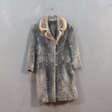 Women’s Gray Lamb Shearling &amp; Mink Fur Coat