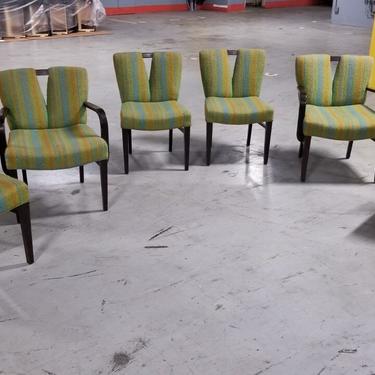 Vintage Mid Century Modern Iconic Paul Frankl for Johnson Designed V Back "Corset" Dining Chairs - Set of 6