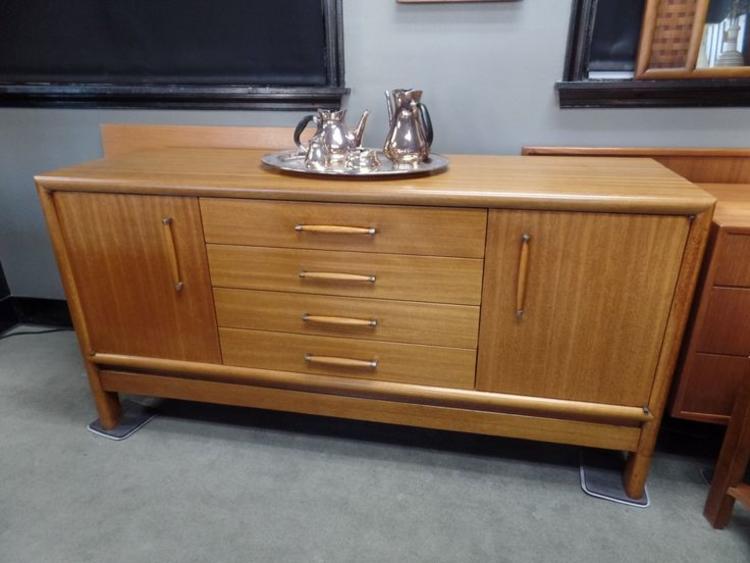Mid-Century Modern Blonde Mahoghany Credenza by John Keal for Brown Saltman.