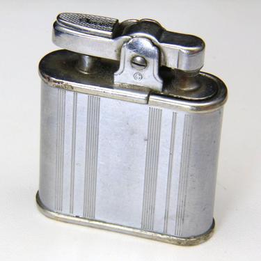 Vintage Ronson Whirlwind Refillable Monagram Stainless Steel Lighter 