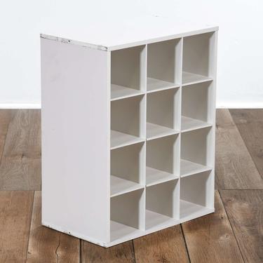 Contemporary White Whine Rack Cubby Storage 