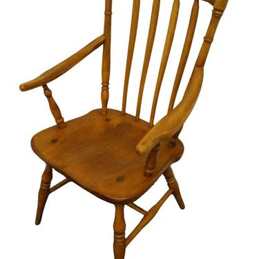 Cushman Colonial Solid Hard Rock Maple Spindle Back Dining Arm Chair 