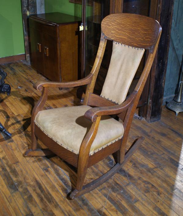 Antique Quarter Sawn Oak Rocking Chair From Salvage One Of Chicago