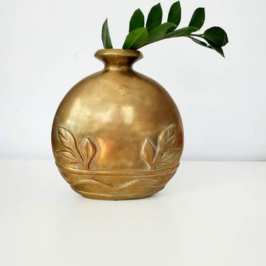 Vintage 1980 Dolbi Cashier Large Brass Vase 