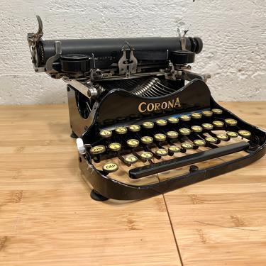 1915 Corona 3 Folding Typewriter with Case, Owner's Manual, Recent Ribbon 