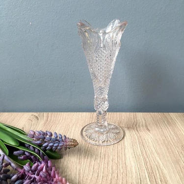 EAPG trumpet bud vase - antique glassware 