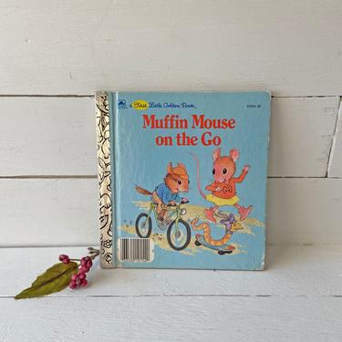 Vintage Muffin Mouse On The Go, A First Little Golden Book // Vintage Children's Book // Book Collector, Baby Shower Gift // Christmas Gift 