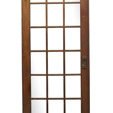 Old 18 Lite Wood French Pocket Door 84.25 x 39.25