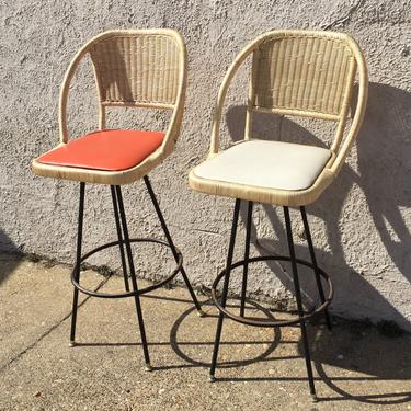 Pair of vintage Don Ho bar stools - Pickup Only and Delivery to Selected Cities 