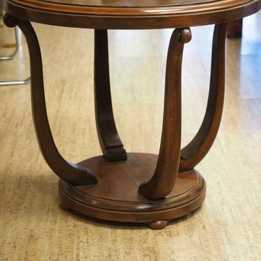 Style of Paul Follot center/side table in French walnut (#1542)
