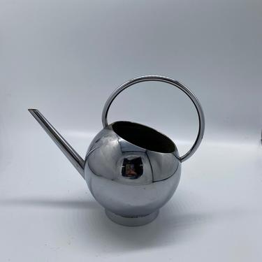 1934 Modernist Small Chrome Syrup Pitcher by Russel Wright for Chase Co. 