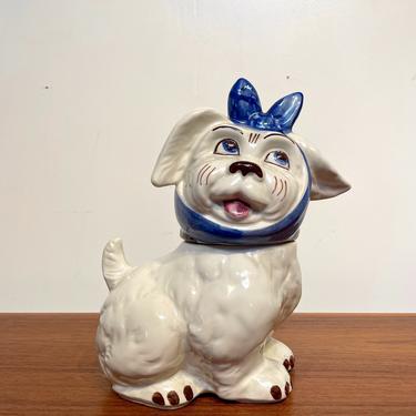 Vintage  Mugsy Dog - &amp;quot;Toothache&amp;quot; by Shawnee Pottery Cookie Jar Collectible 