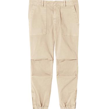 Cropped French Military Pant - Almond