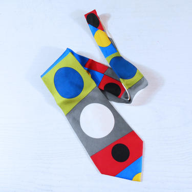 Gene Meyer Silk Necktie - Bold Graphic Design Tie 