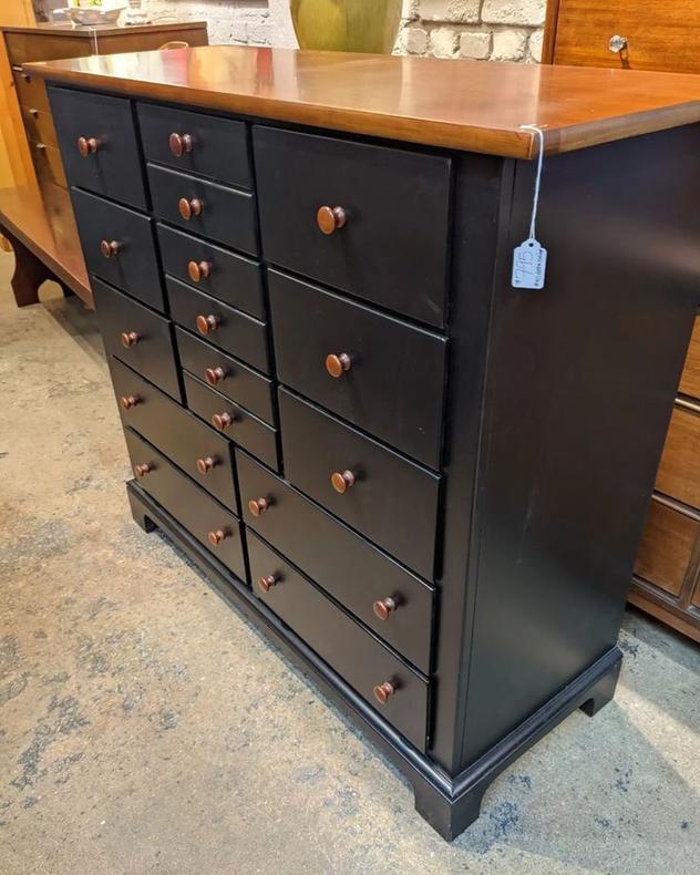 Stanley painted dresser 48x18x42" tall