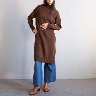 brown turtleneck sweater dress / sz XS 