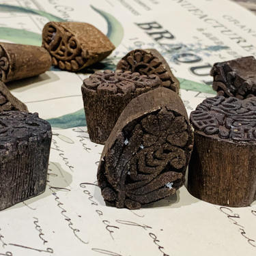 Small Antique Batik Stamp | Wood Batik Stamp | Card Making | Scrapbooking | Paper Stamps | Indian Batik Stamp | Vintage Stamp | Wooden Stamp 