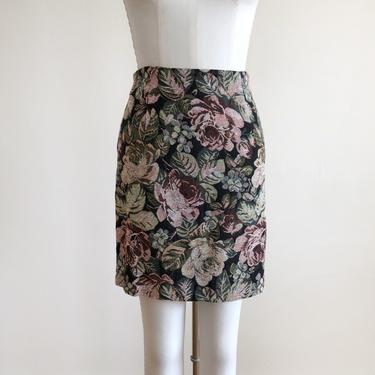 Floral Tapestry Mini-Skirt -  Early 1990s 