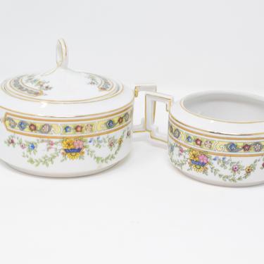 H&amp;Co Imperial Floral Sugar and Creamer Set from Heinrich and Co Selb Bavaria 