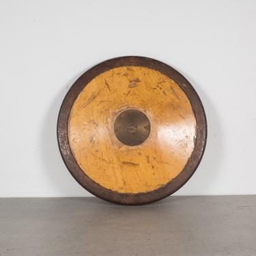Antique Wood and Brass Discus c.1920