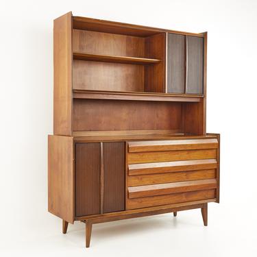Lane First Edition Mid Century Buffet and Hutch - mcm 