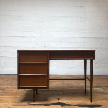 Mid Century Modern Writing Desk with White Lacquer