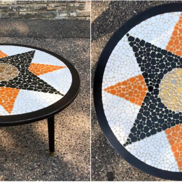 Tile Mosaic Sunburst Coffee Table 