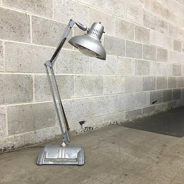 Vintage Industrial Acme Desk Lamp Retro Silver Goose Neck Table or Drafting Architecture Lamp LOCAL PICKUP ONLY 