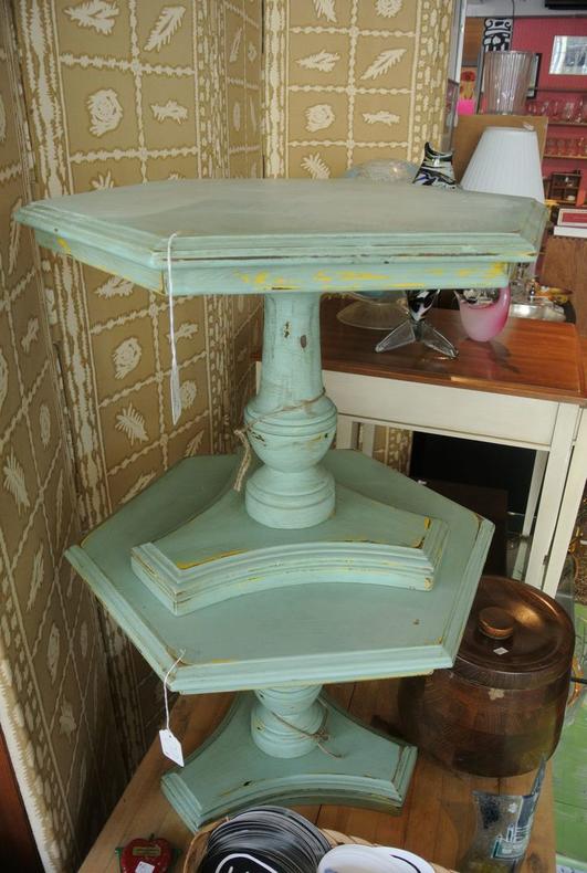 Green painted table. $60/each. Miss Pixies