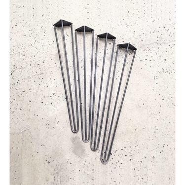 Set of 4 Bar, Kitchen Island or Counter Height Hairpin Legs | Raw Steel Black White Golden (Gold) | High Table Legs Tall Legs Counter Legs  by AtelierEastEndMtl