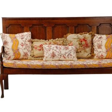 SOLD. Antique Georgian Stained Oak Bench