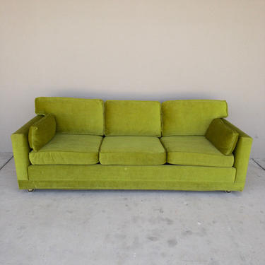 Vintage Chartreuse Pullout Sofa