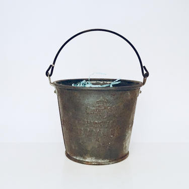Small Bucket | Rustic | Metal Pail | Bucket Planter | Farmhouse Table Decor | Tin Pail | Utensil Holder | Primitive Decorative Bucket 