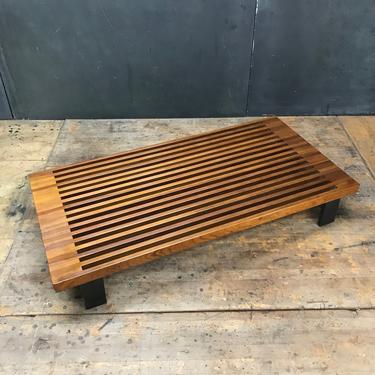Mid-Century Japanese style Platform Table Slat Bench Vintage Bonsai Daybed 